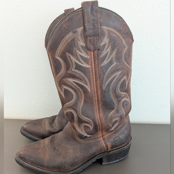 Double H Robert Brown Leather Cowboy Boot Aero Glide 7 System 7.5 D - Picture 1 of 6